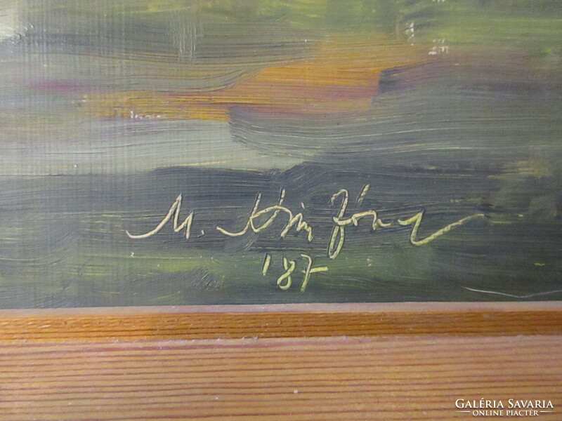 M. Kiss József (1936-1999):  Vitorlások, olaj farost