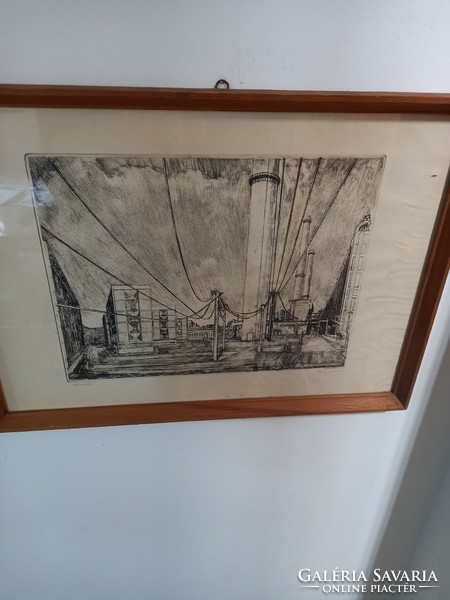 Bérces Gábor(Pécsi művész)  Urbanizáció cca 1970