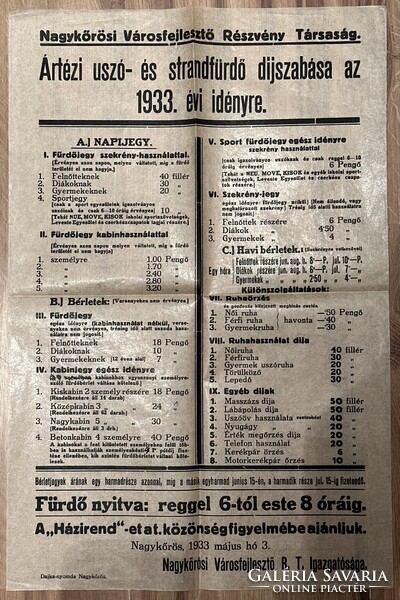 Nagykőrösi strandfürdő plakát