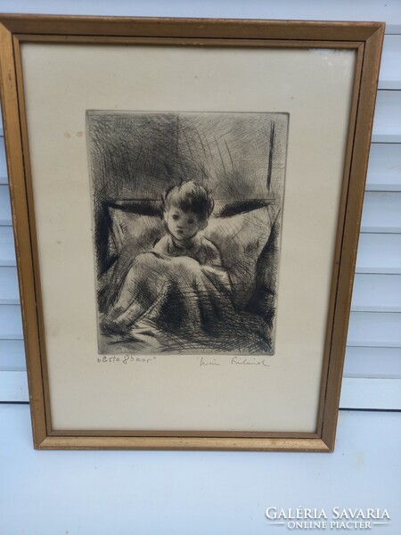 Iván Szilárd  Este 8-kor  rézkarc