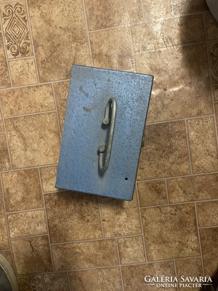 Vas páncél szekrény Mini kulcs elveszett nincs hozza retro széf