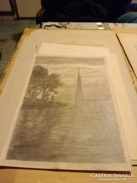 Balatoni vitorlás .Grafika