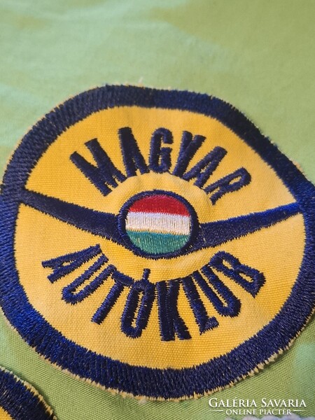 Magyar Autóklub textil felvarró, hímzett 5 db
