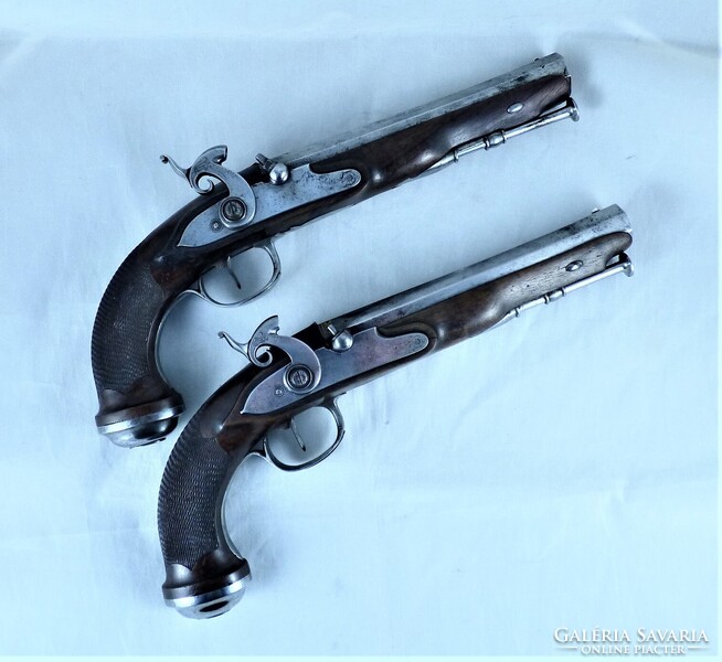 KURIÓZUM, ANTIK, ELÖLTÖLTŐS PISZTOLY PÁR, ST. ETIENNE, CA. 1820!!!
