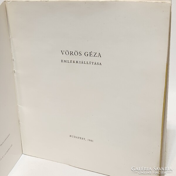 B. Haulisch Lenke: Vörös Géza emlékkiállítása 1961 katalógus (3704)