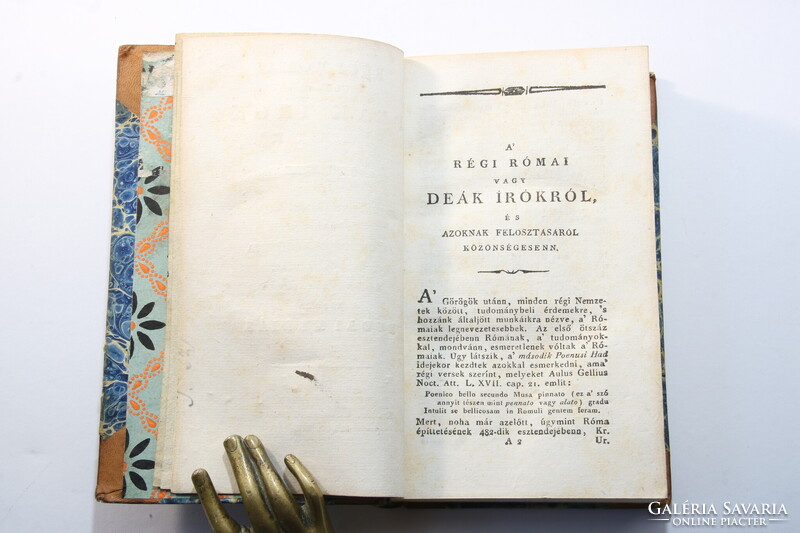 1814 - Budai Ézsaiás - Régi római vagy deák írók élete Díszesen aranyozott Gyönyörű félbőr kötés !!