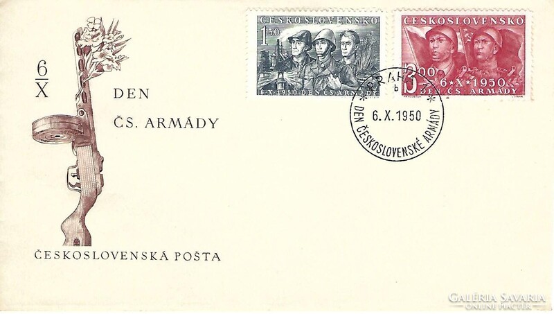 Elsőnapi bélyegek 1950 - Csehszlovák - 13 db