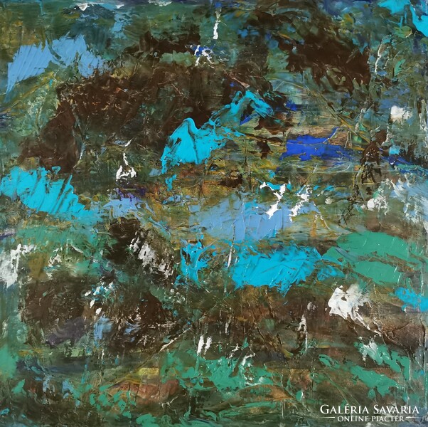 Baján Ildikó festmény 50 x 50 cm.