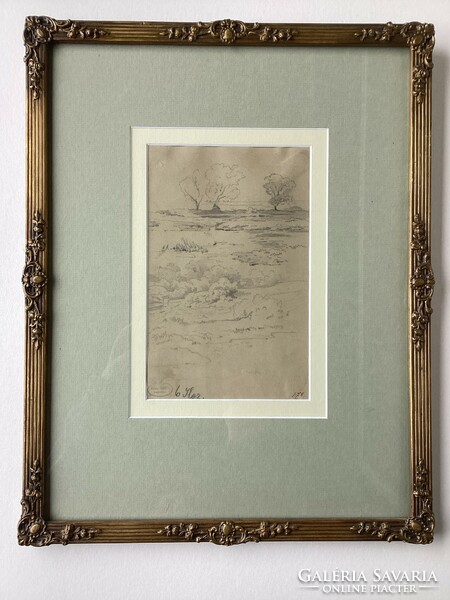 Kelety Gusztáv ( 1834 - 1902 ). Balaton-part .