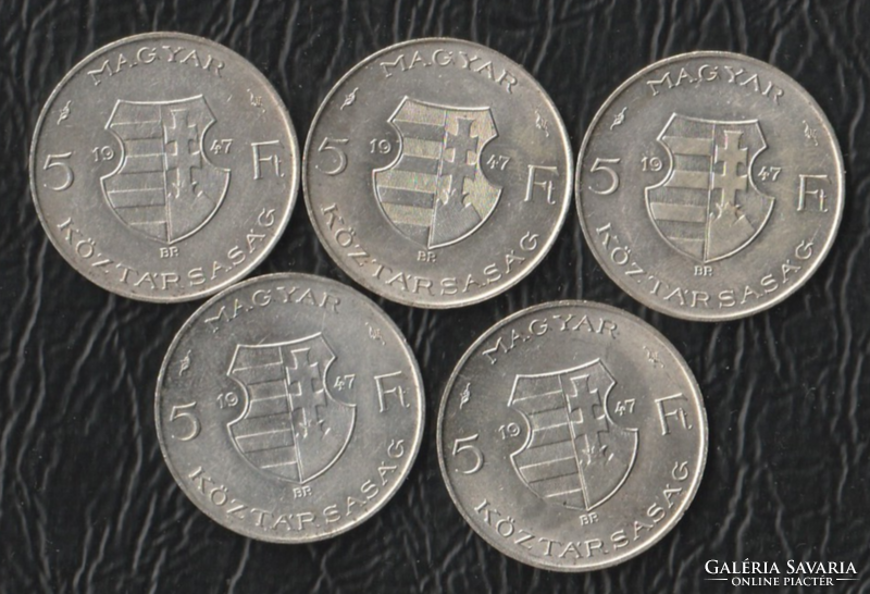 5 Forint 1947-es ezüst 5 db