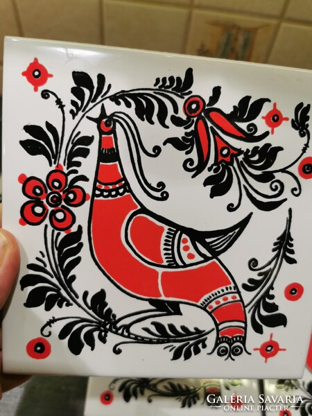 Népi mintázatú csempe-9 darab