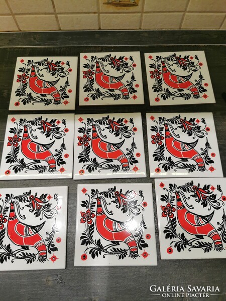 Népi mintázatú csempe-9 darab