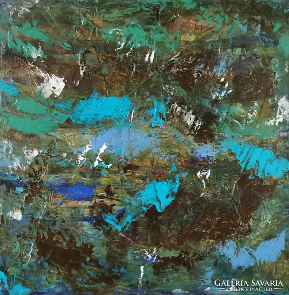 Baján Ildikó festmény 50 x 50 cm.