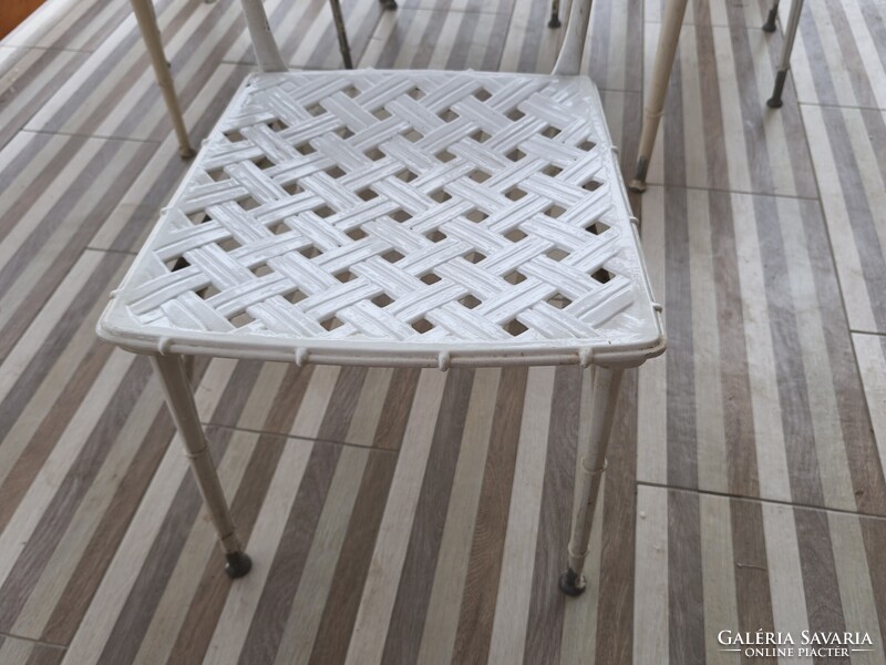 Ritka Alumínium kerti garnitúra, „bambusz hatású" formavilággal. 4+1db