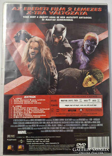 X-Men 1.5 2 Lemezes Extra változat DVD film