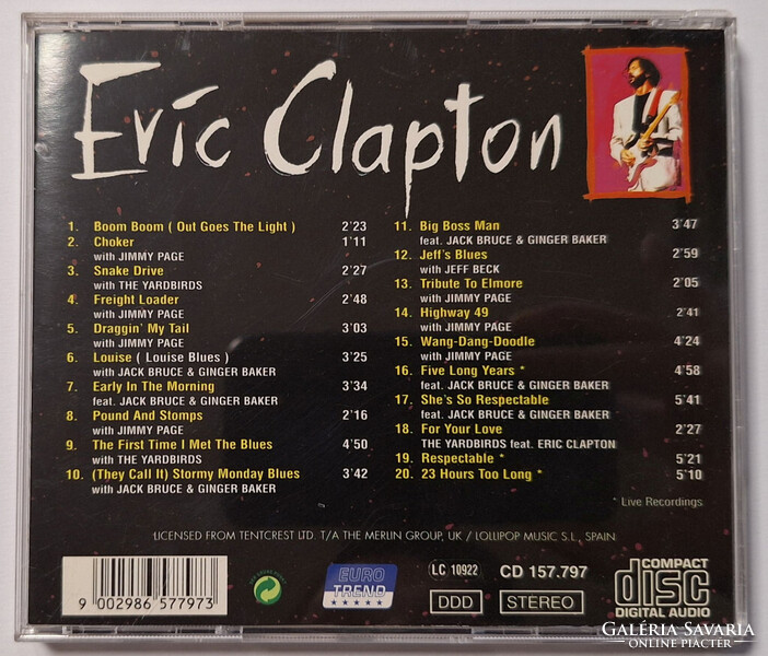 Eric Clapton zenei CD lemez