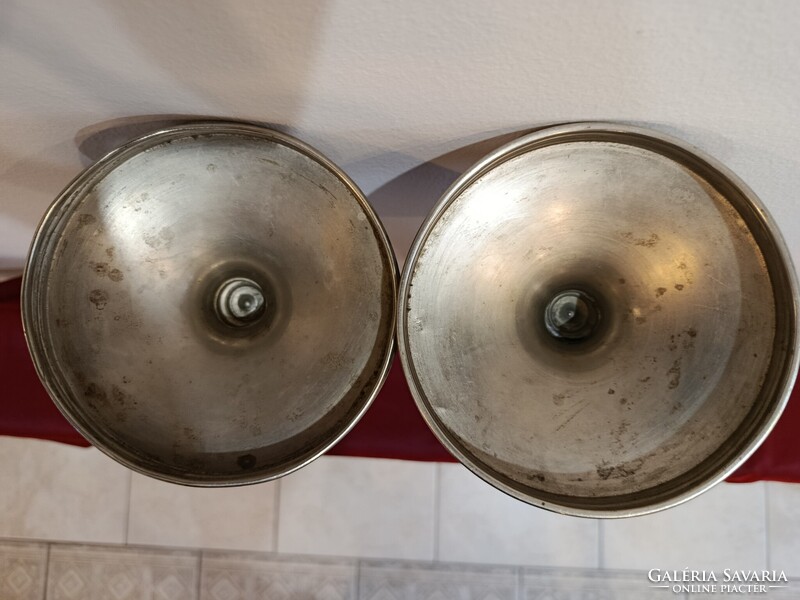 Vintage alpakka GYERTYATARTÓ párban
