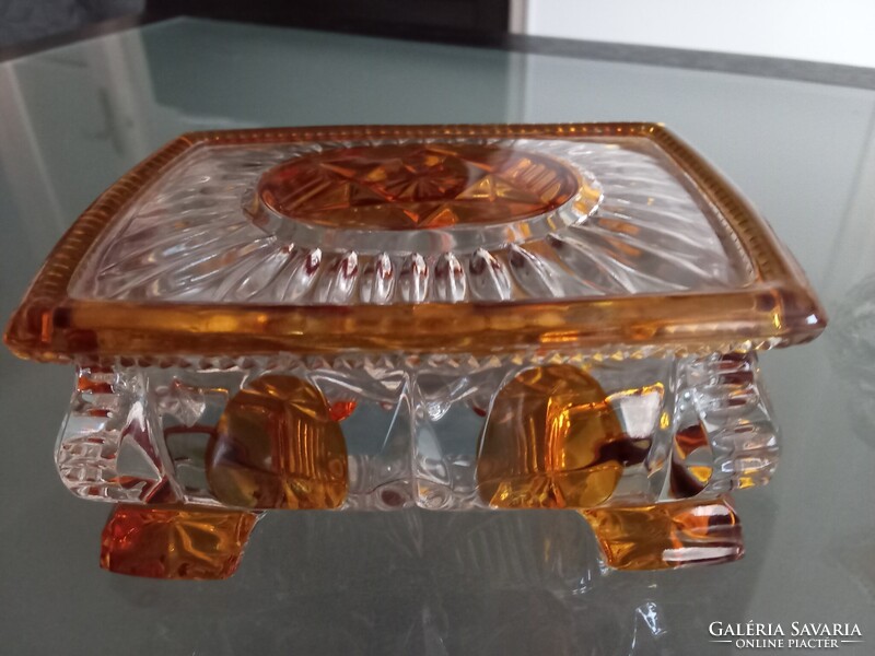 Luxus Art Deco Karl Palda Bomemia Kristály üveg pipere készlet a fésülködő asztalra!
