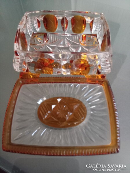 Luxus Art Deco Karl Palda Bomemia Kristály üveg pipere készlet a fésülködő asztalra!