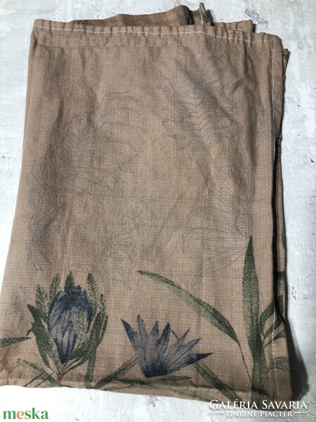 Virágos, pamutvászon konyharuha, kéztörlő