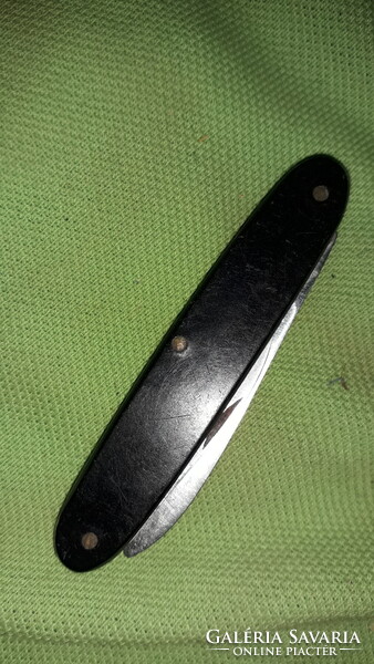 Antik bakelitnyeles kétpengés bicska 16 cm-6 cm és 3 cm pengékkel, kifent 7cm a nyél képek szerint