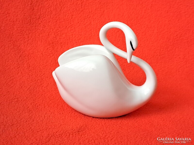 1 Ft-ról! Hollóházi art deco hattyú porcelán figura