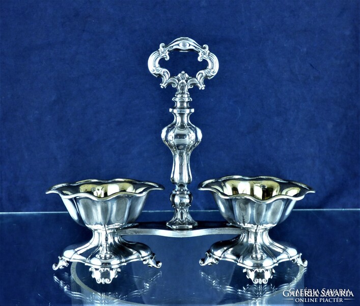 ANTIK, EZÜST FŰSZERTARTÓ, PÁRIZS, CA. 1850!!!