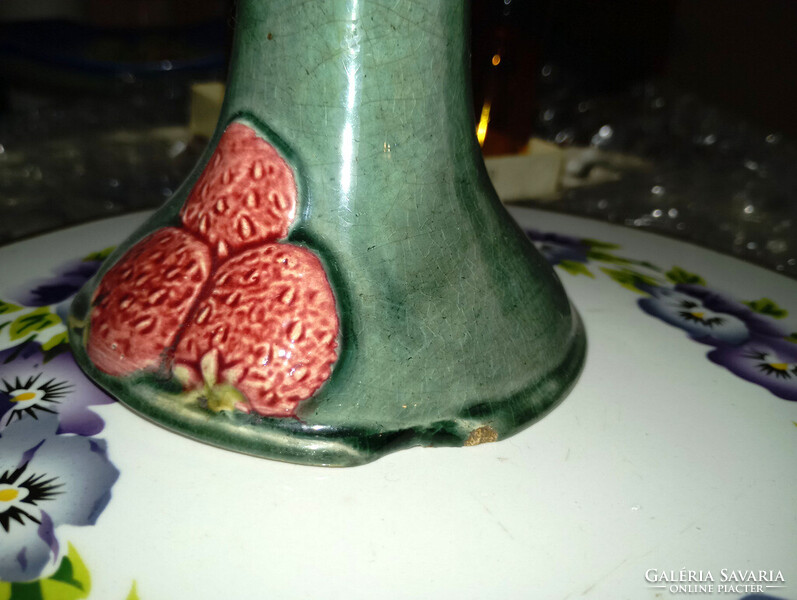 ANTIK  TALPAS TÁL SEMI-PORCELÁN  gyümölcs KÍNÁLÓ  - Art&Decoration