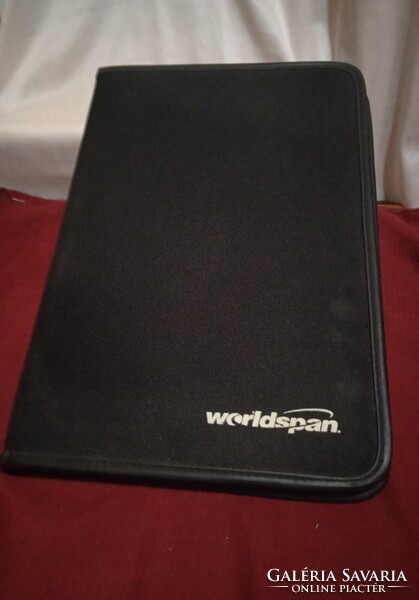A4:sized Worldspan paperwork and business card holder. Never used and about 25 years old