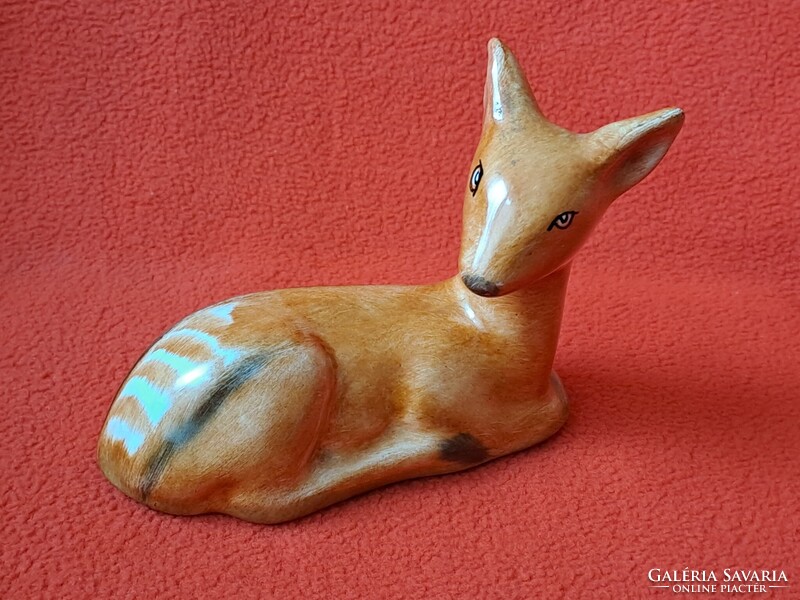 1 Ft-ról! Szép festésű Bodrogkeresztúri őzike nipp / figura