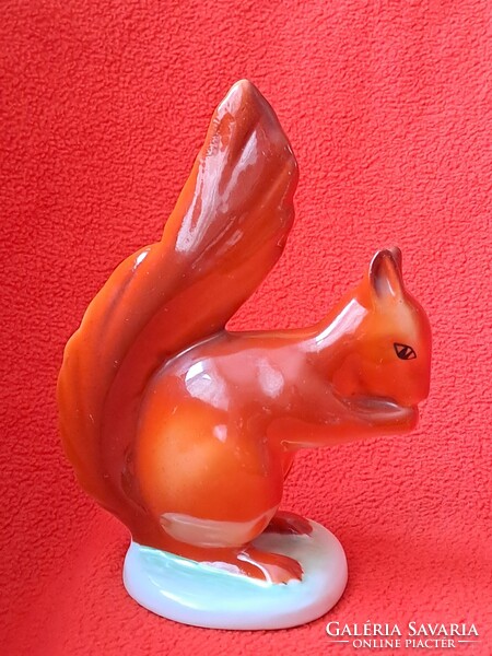 1 Ft-ról! Hibátlan Hollóházi mókus porcelán figura