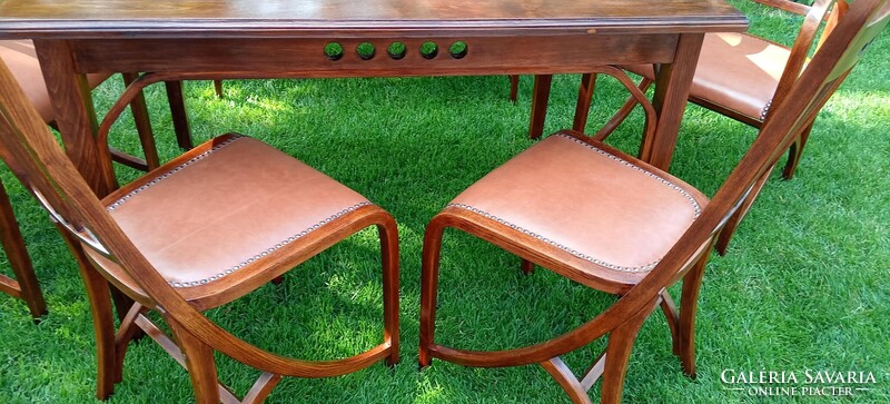 Thonet - Josef Hoffmann Nr. 511 komplett garnitúra, szalon, vagy étkező RITKASÁG!