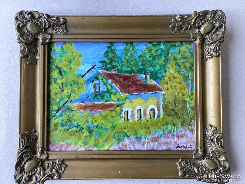 Ház a fák között , Szabó K. szignóval .