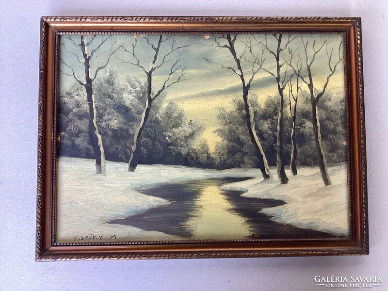 Püspöki Mihály - Téli tájkép .