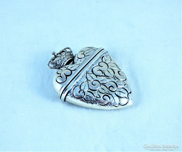 BÁJOS, ANTIK EZÜST PÚDER TARTÓ, DÁNIA, CA. 1900!!!