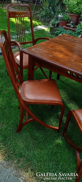 Thonet - Josef Hoffmann Nr. 511 komplett garnitúra, szalon, vagy étkező RITKASÁG!