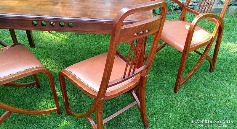Thonet - Josef Hoffmann Nr. 511 komplett garnitúra, szalon, vagy étkező RITKASÁG!
