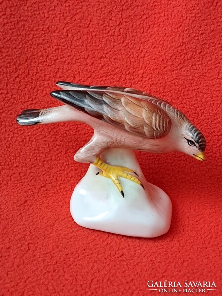 1 Ft-ról! Hibátlan, szép festésű Aquincumi sas / ragadozó madár porcelán figura