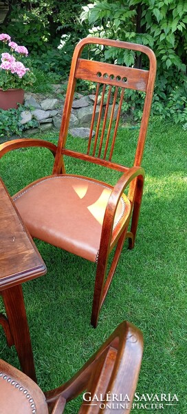 Thonet - Josef Hoffmann Nr. 511 komplett garnitúra, szalon, vagy étkező RITKASÁG!