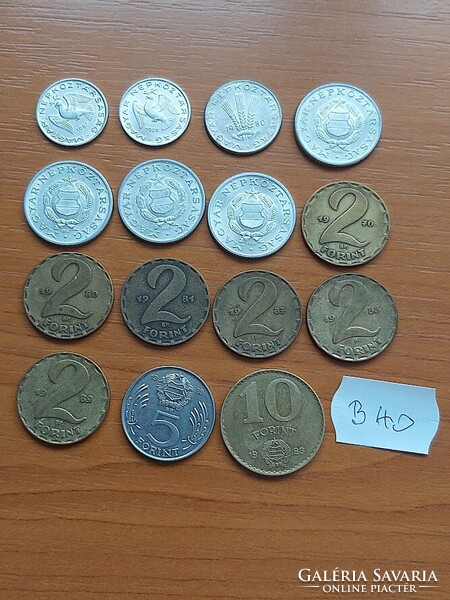 MAGYAR NÉPKÖZTÁRSASÁG 10 20 FILLÉR 1 2 5 10 FORINT1970 - 1989, 15 DB    B40