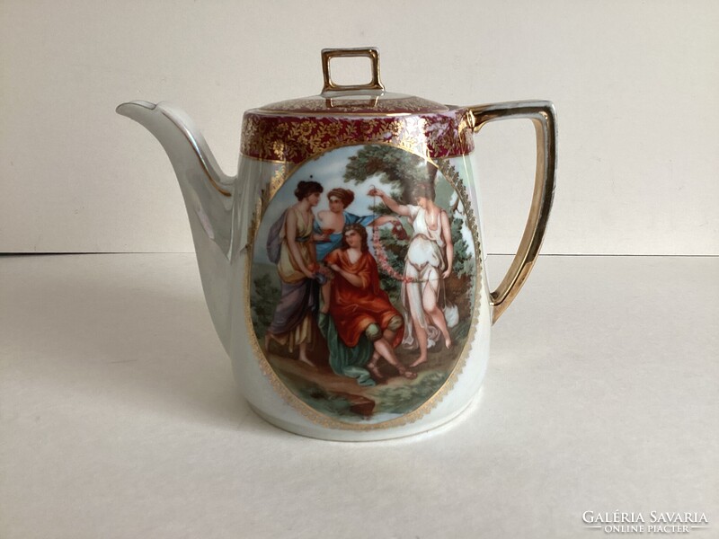 Régi Csehszlovák jelenetes teáskanna , kb 1,2 liter .