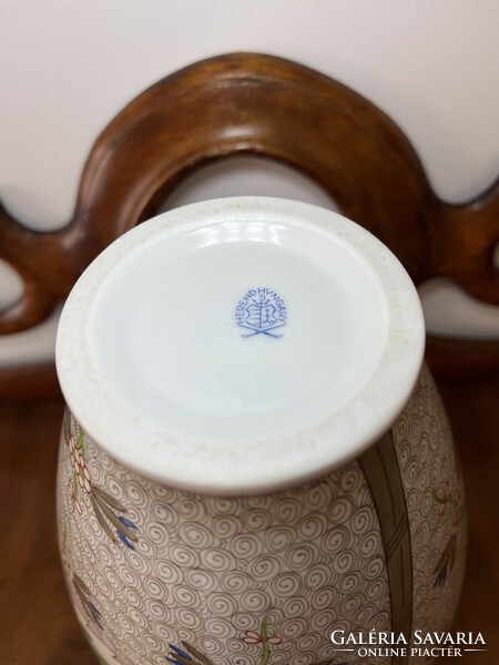GYÖNYÖRŰ, NAGYMÉRETŰ HERENDI CUBASH MINTÁS PORCELÁN VÁZA