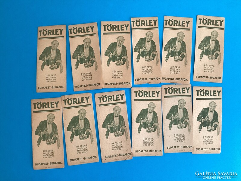 Törley számolócédula (Klösz Gy. grafika) ﻿12 darab .