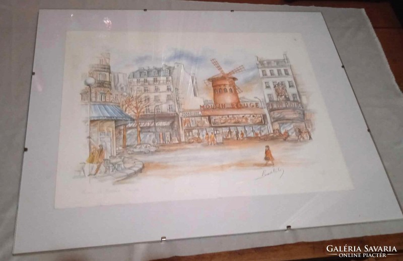 Framed Picture of Moulin Rouge Grafic in Beautiful Fram 39 cm x48 cm Great Gift Idea
