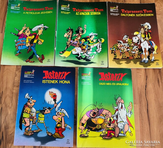 ASTERIX ÉS TALPRAESETT TOM KÉPREGÉNYEK 5 DARAB