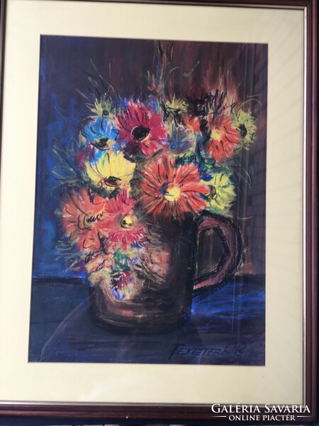 Virágcsendélet , Fekete 68 szignóval .