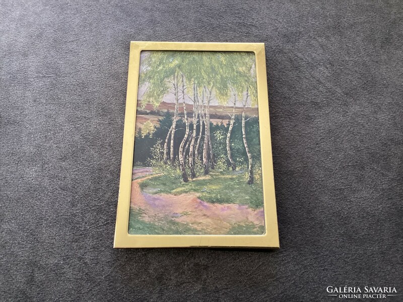 Antik kisméretű nyomat , modern keretben .