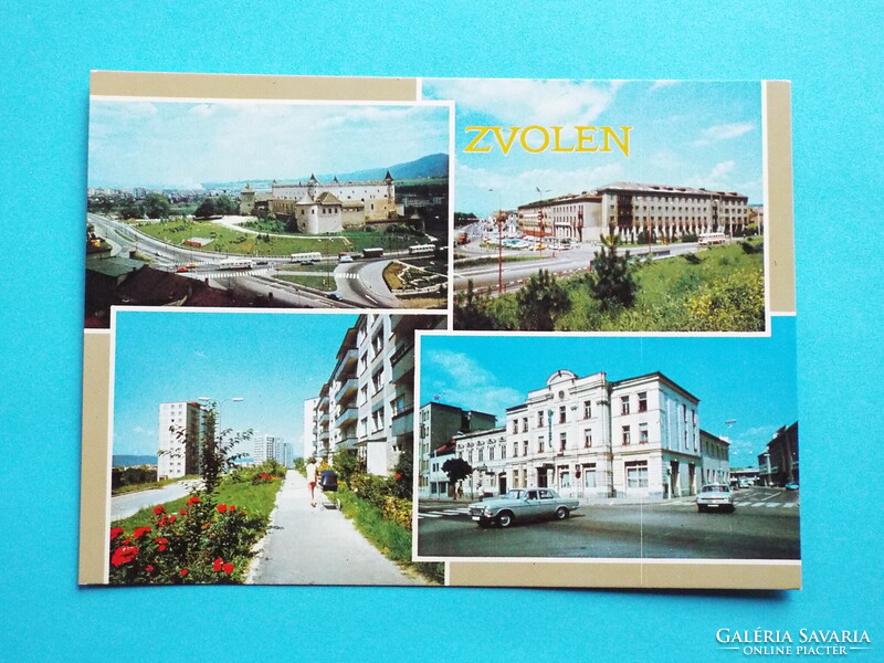 Képeslap (5) - Csehszlovákia (Szlovákia) - Zvolen (Zólyom) mozaik 1970-es évek