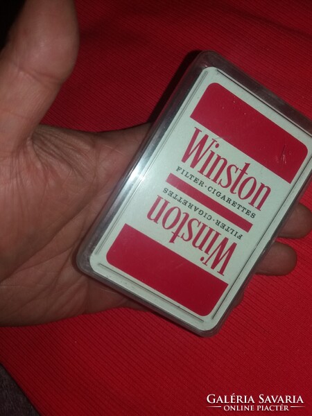 1960'S Régi F. X. SCHMID's MÜNCHEN kártyagyáras BRIDZS kártya dobozával WINSTON USA CIGARETTA