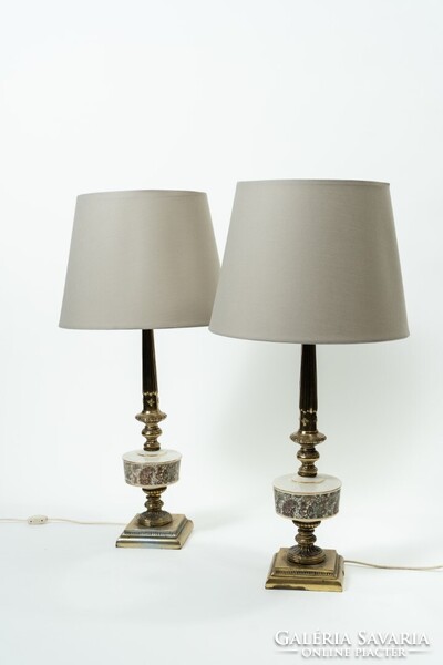 Klasszikus, neoklasszicista stílusú asztali lámpa pár